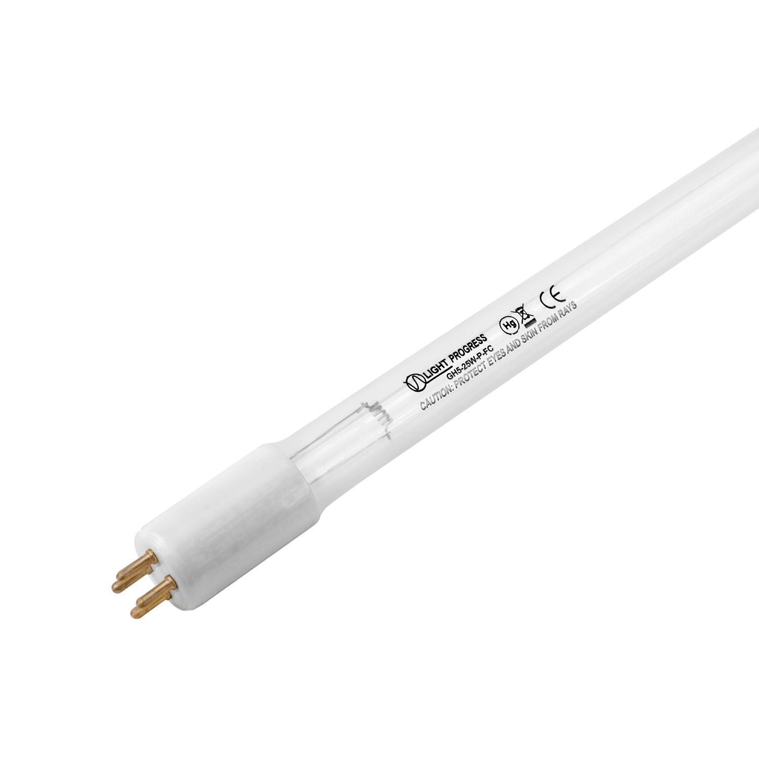 GH5-25W — Гермицидная лампа 25W, 4-контактная (T5 × 549 мм), упаковка от 10 шт.